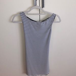 Striped dress w/ criss cross back